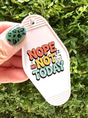 Vintage style motel key keychain humorous funny sarcastic gift idea